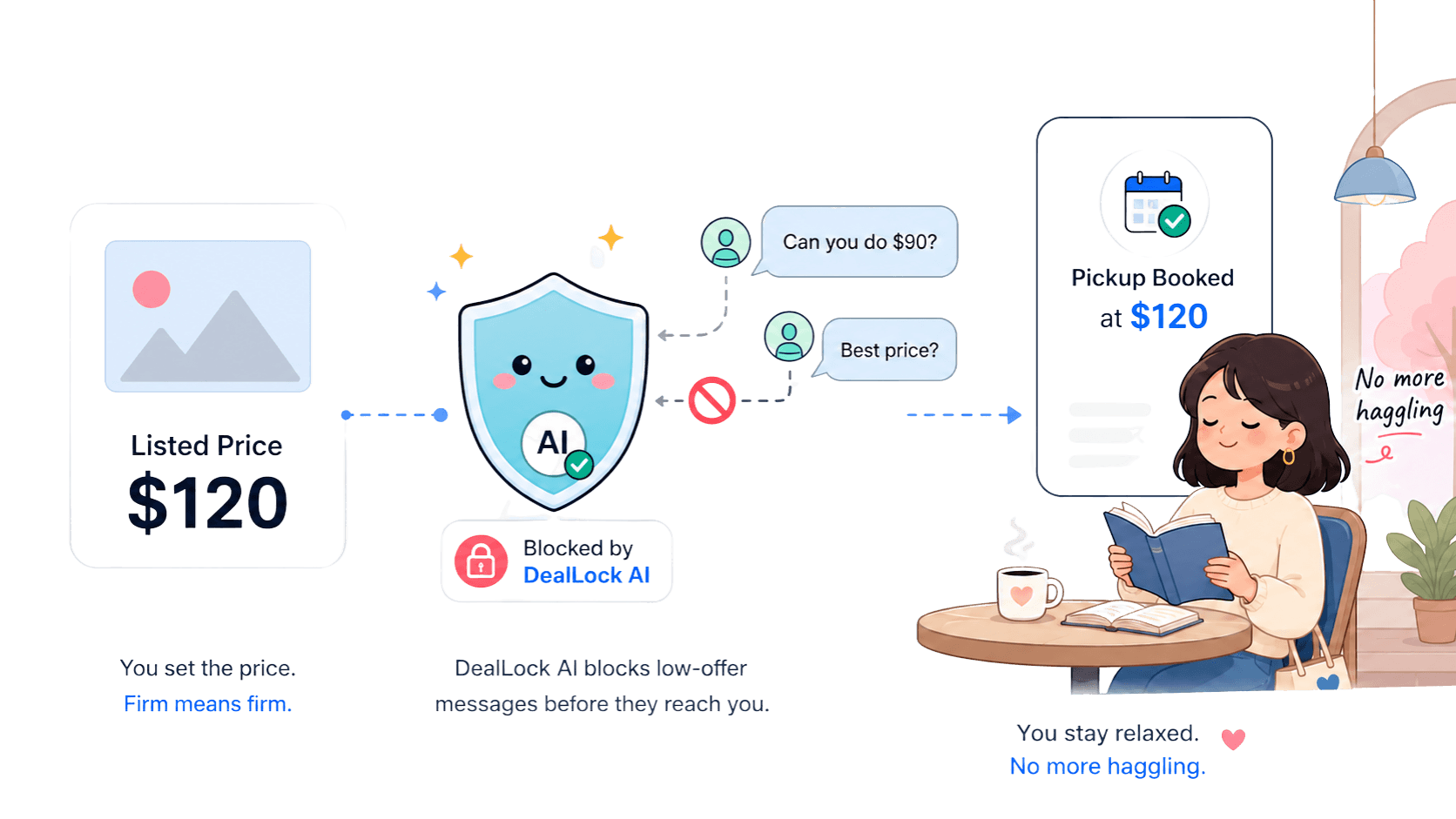 DealLock AI blocks lower-offer messages before the seller receives them.
